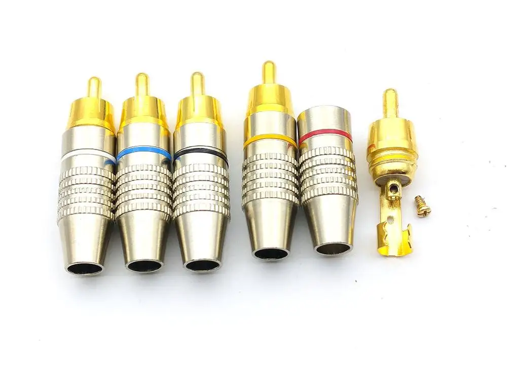 

50pcs RCA plug Video cable lock screw plug Connector