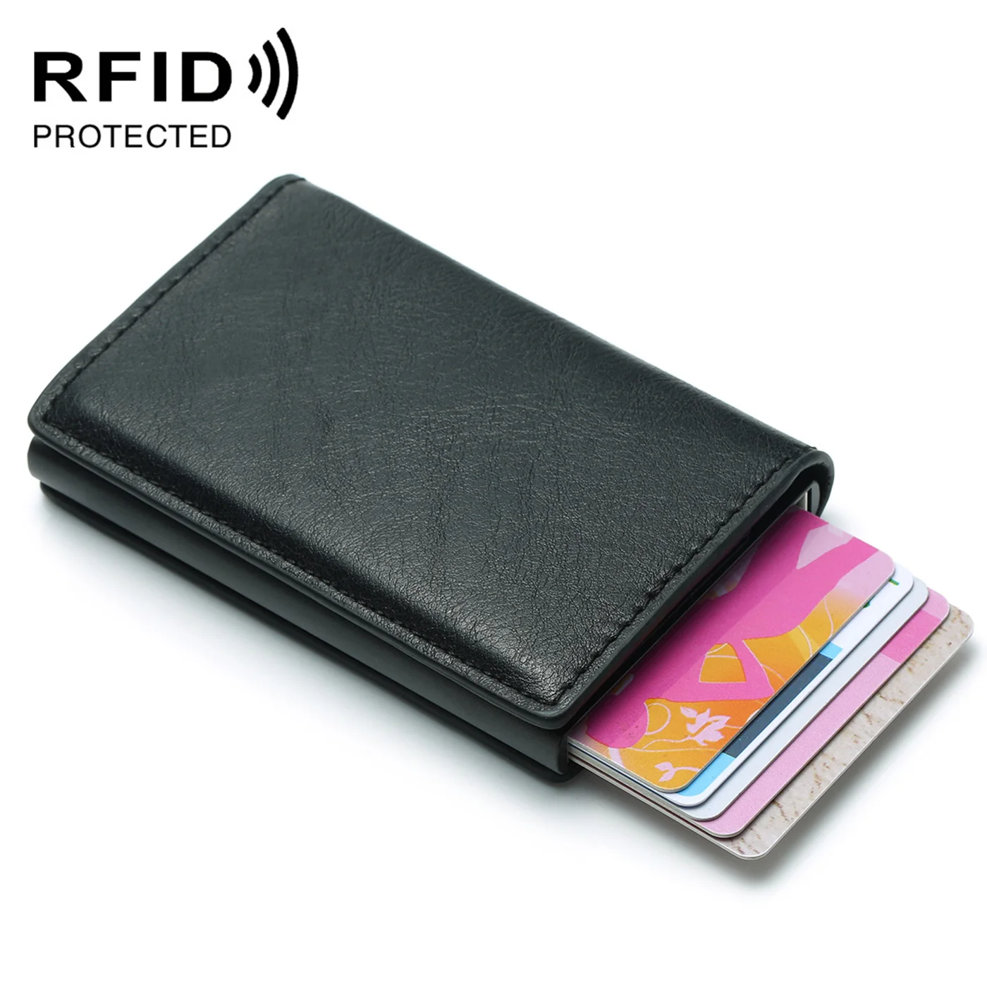 2019 модный мужской кредитный держатель для карт Анти RFID Блокировка кожаный