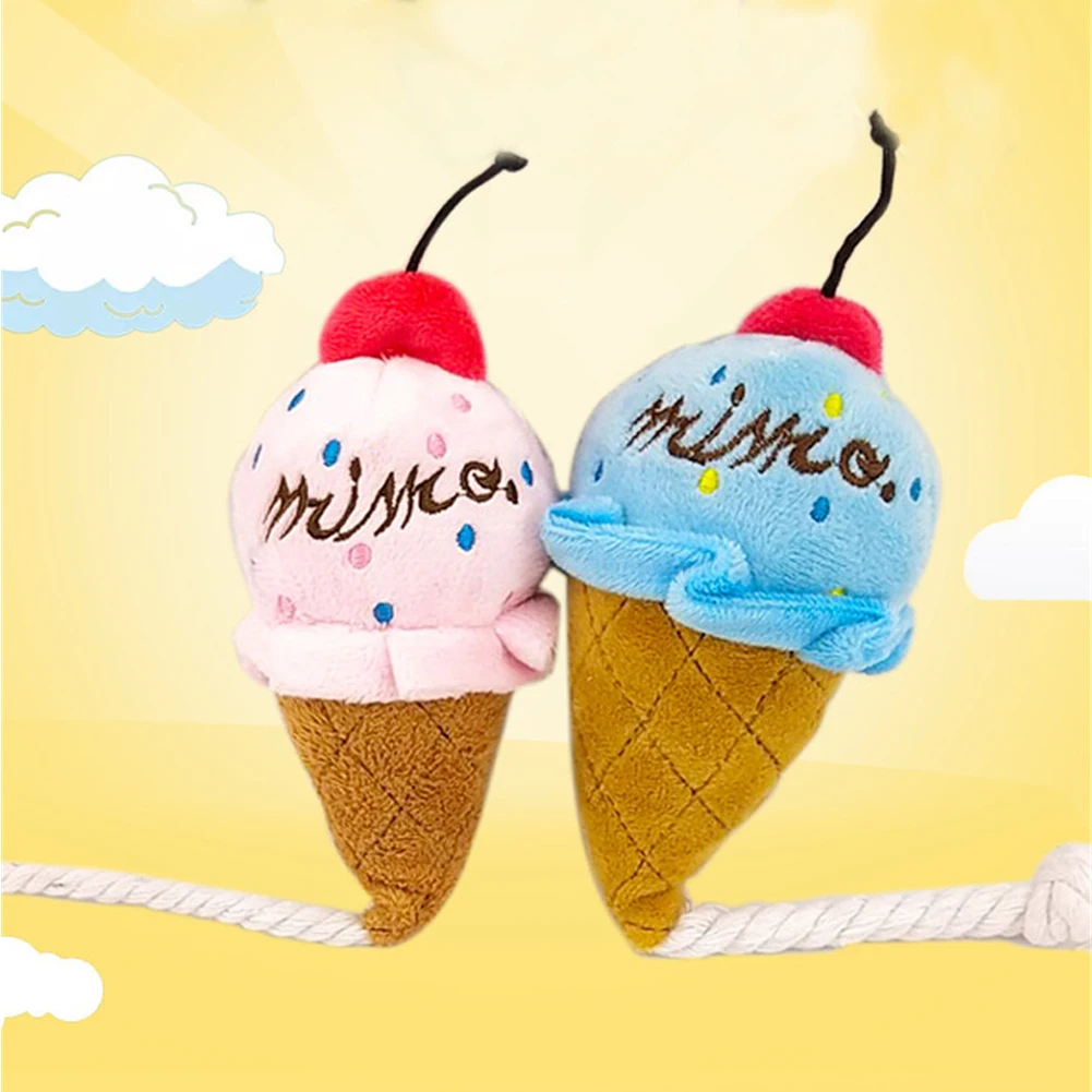 Плюшевая веревка для мороженого жевательные игрушки собак пищащая игрушка