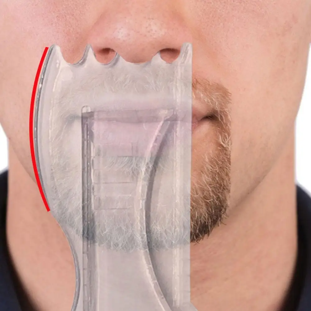 

The New Two-In-One Four-Pronged Male Beard Filling Ruler Rotating Board Styling Comb Combination Beard And Pen E8A2