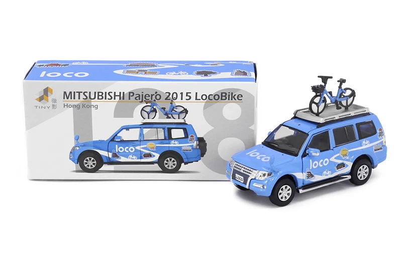 

Tiny 1:64 Mitsubishi Pajero Loco Bike Diecast Model Car