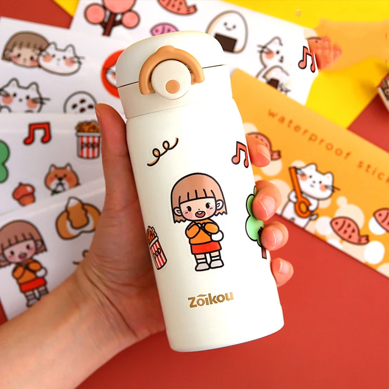 Мультяшный Кот медведь милая девушка ручная наклейка для скрапбукинга DIY