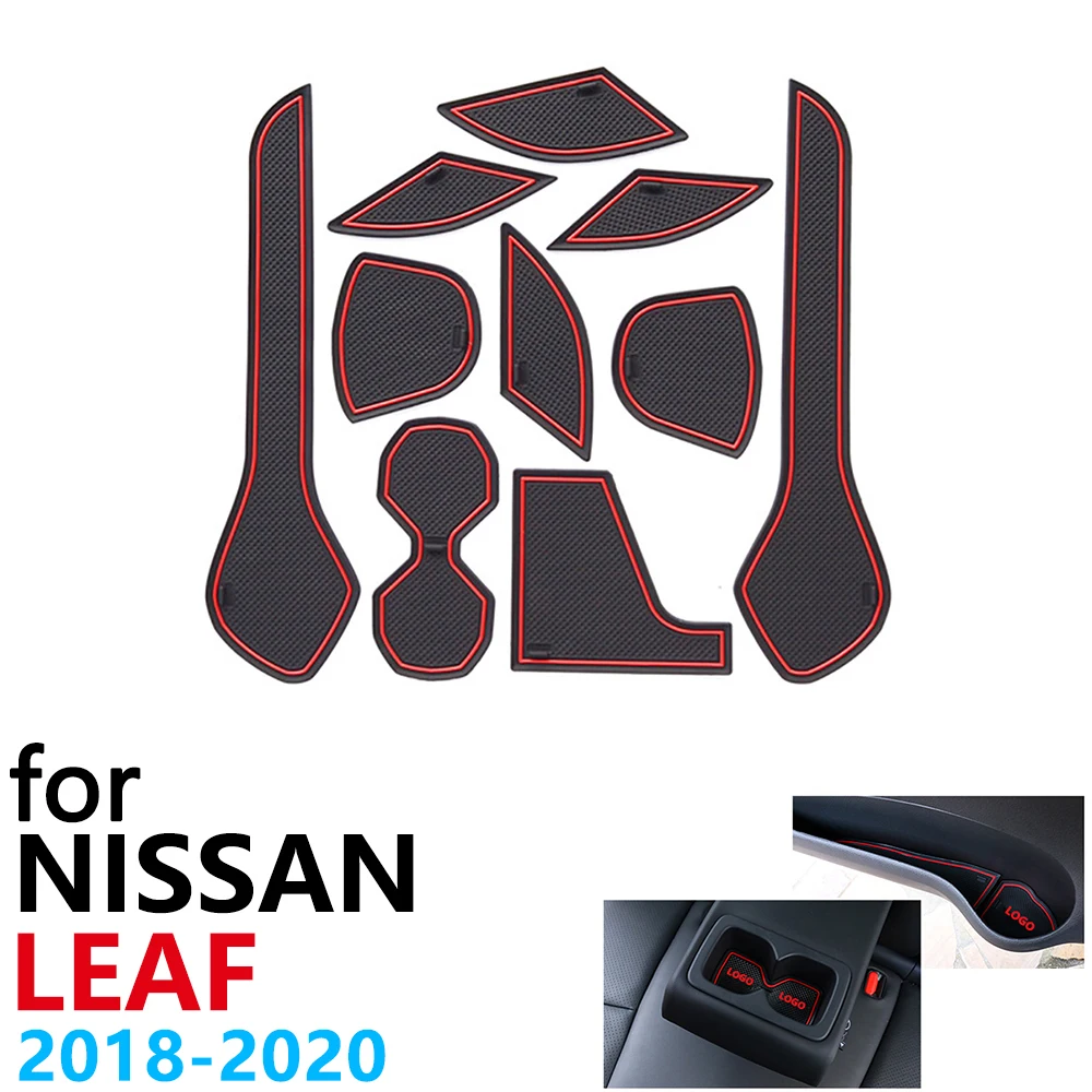 Противоскользящий резиновый коврик для чашки дверной паз Nissan Leaf ZE1 2018 2019 2020 10 шт.