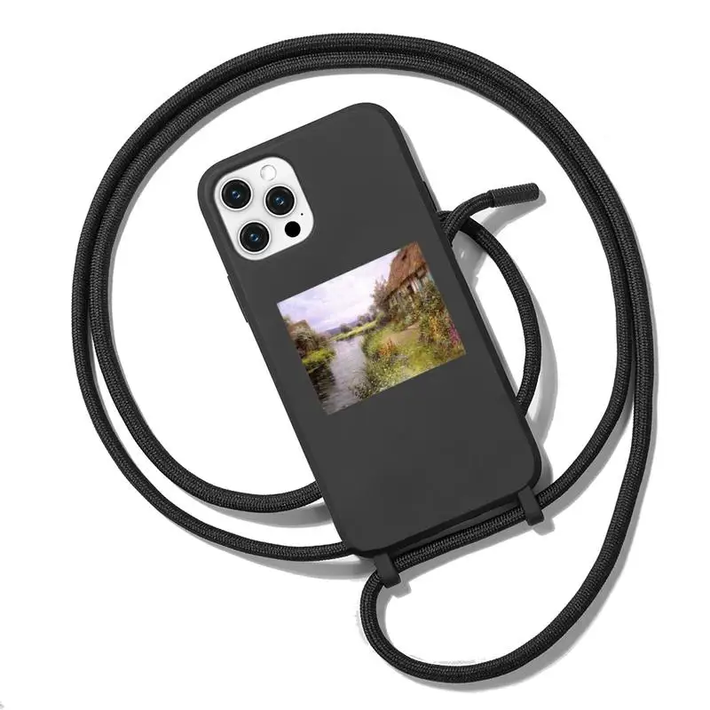 

Cottagecore Style Phone Case Necklace Lanyard for iPhone 12 11 8 7 se 2020 mini pro X XS XR MAX Plus