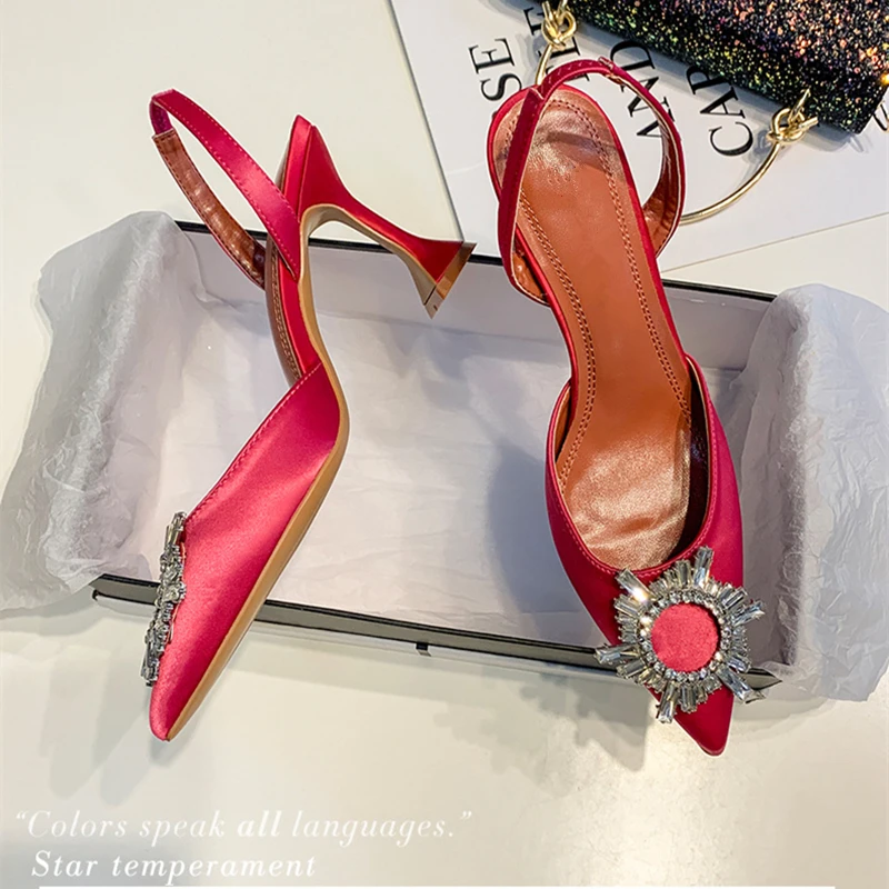 

Женские босоножки 2020 Новинка Солнцезащитная Пряжка Стразы на высоком каблуке Босоножки на каблуке оптовая продажа женской обуви