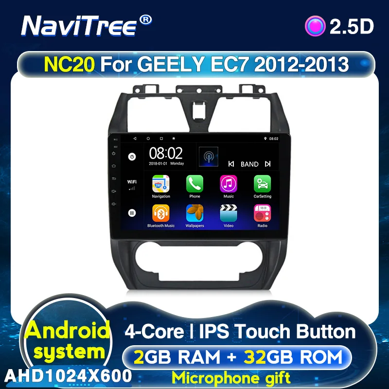 Автомобильный GPS-плеер для Geely Emgrand EC7 мультимедийная система с Bluetooth IPS FM-радио 10