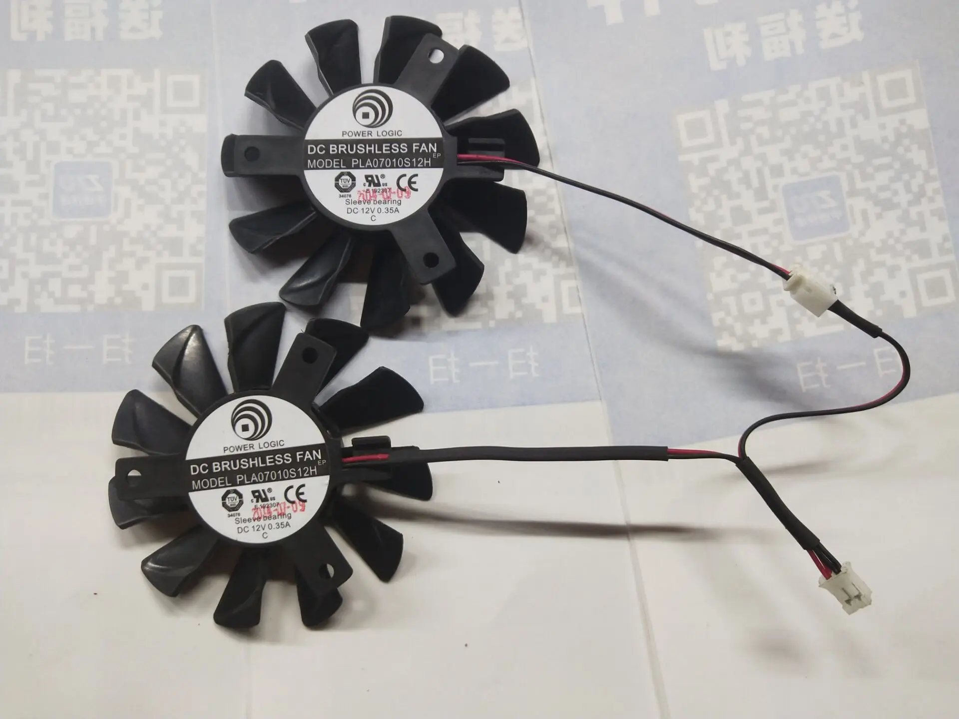 Новый охлаждающий вентилятор для графической карты ZOTAC GeForce GTX1050 GTX1050Ti OC 4 ГБ GDDR5 128BIT Power Logic PLA07010S12HH DC12V 0.35A 2Pin