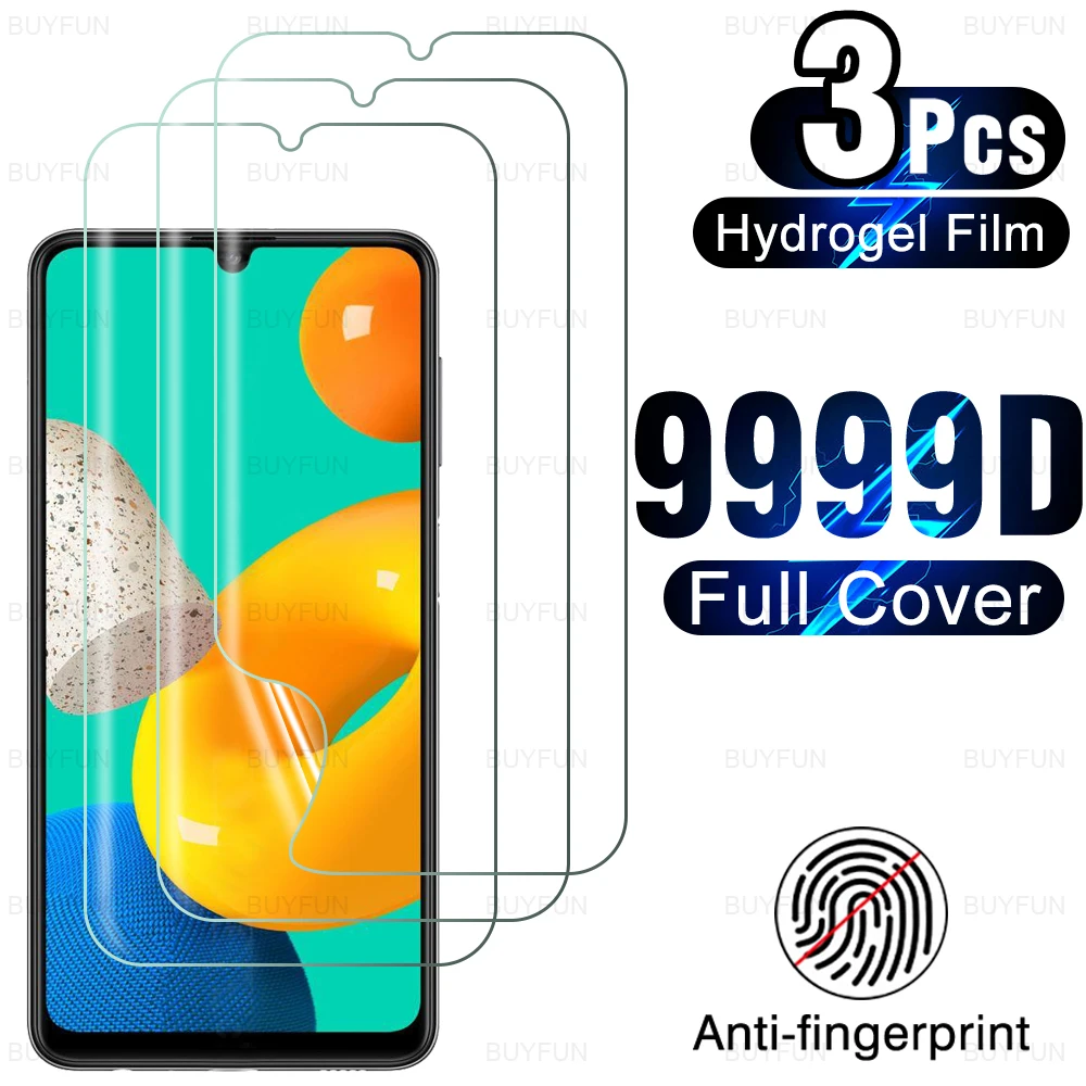 

3Pcs Full Cover Hydrogel Film For Samsung Galaxy M32 6.4" Screen Clear Protective Film For samsung m32 m 32 Safety Soft Film