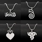 Ожерелье в стиле хип-хоп с подвеской в виде сердца, рэпера, джука, жемчужное ожерелье из нержавеющей стали 999, жемчужное ожерелье в подарок для мужчин, ювелирные изделия для фанатов