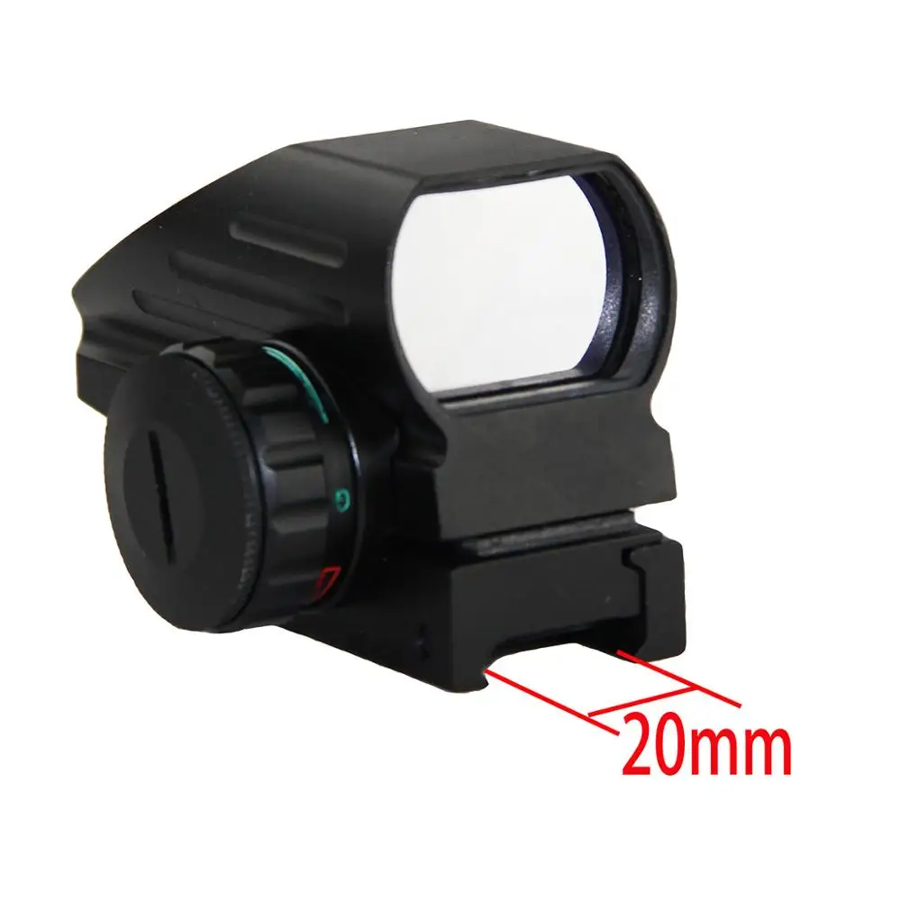 Hunting Optics 1x22x33 Compact Reflex Red Green Dot Sight Riflescope 4 Reticle For Airsoft With Weaver 20mm Or 11mm Mount | Спорт и