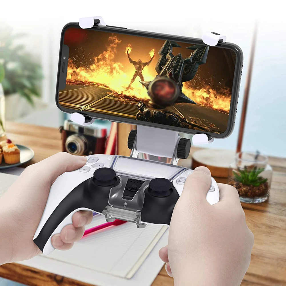 

For PS5 Controller Dual Sense Accessories Mobile Phone Clamp Clip Holder Smart Phone Grip Mount Stand Bracket Angle Adjustment