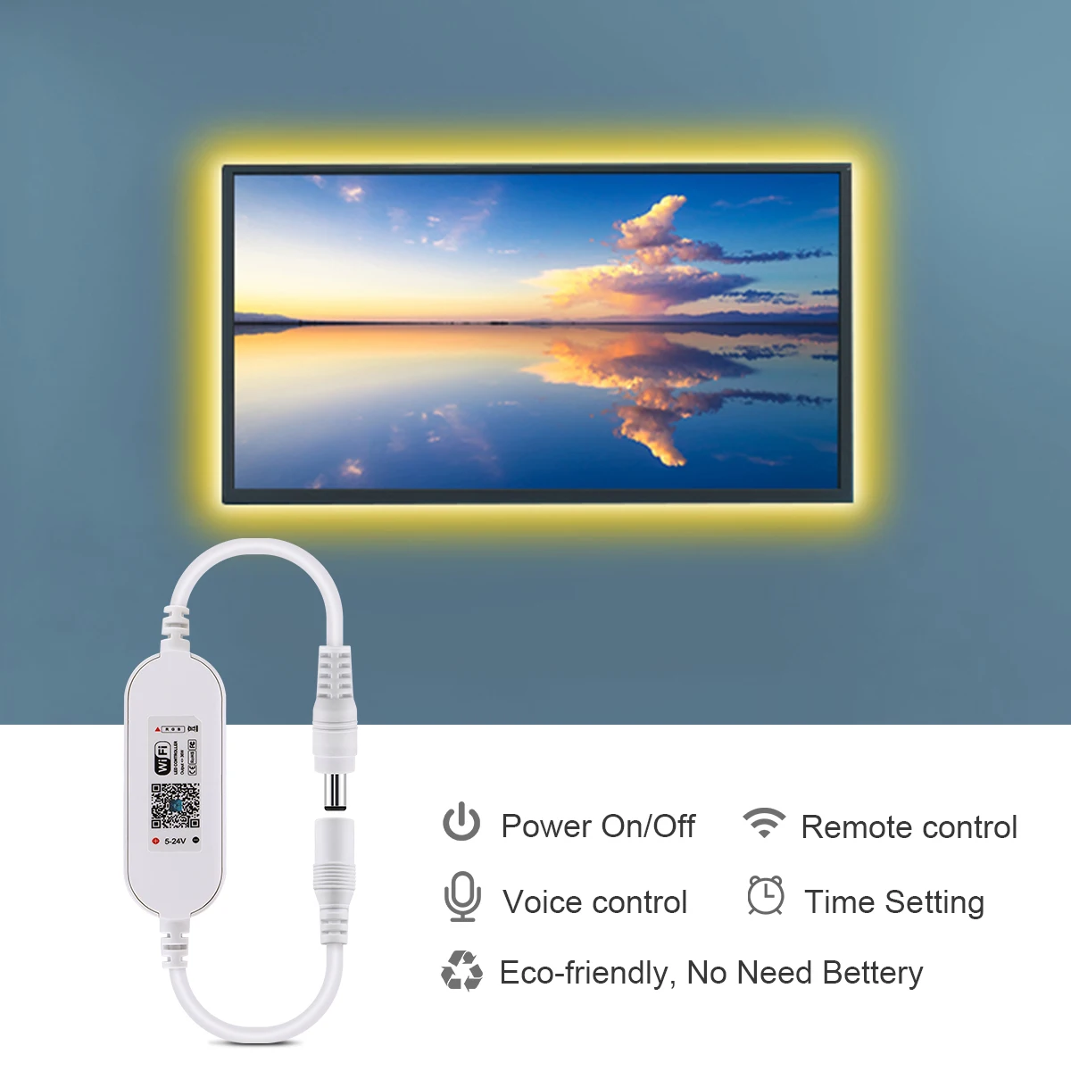 Для детей от 1 года до 5 лет м Tuya Smart Life WIIF LED светильник прокладки DC 12V 2835 приложение