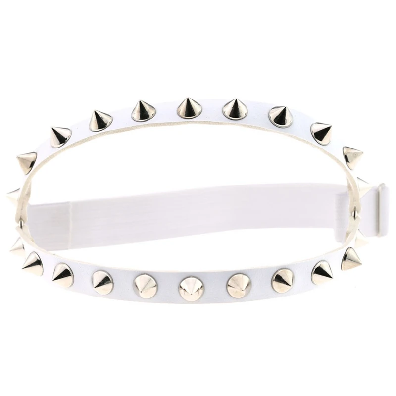 

Spike Choker Necklaces Punk Collar Female Women Men Leather Studded Thigh Harness Necklace Goth Jewelry Gothic Accessorie