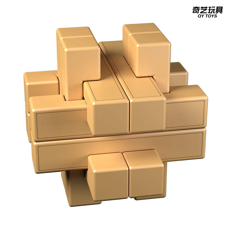Qiyi KONGMING 15 пазлов деревянные головоломки Замок 3D ручной работы Развивающие