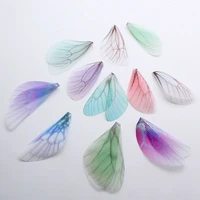 10pcslot chiffon yarn dragonfly wing pendant for diy necklace earrings for women handmade jewelry making material accessories