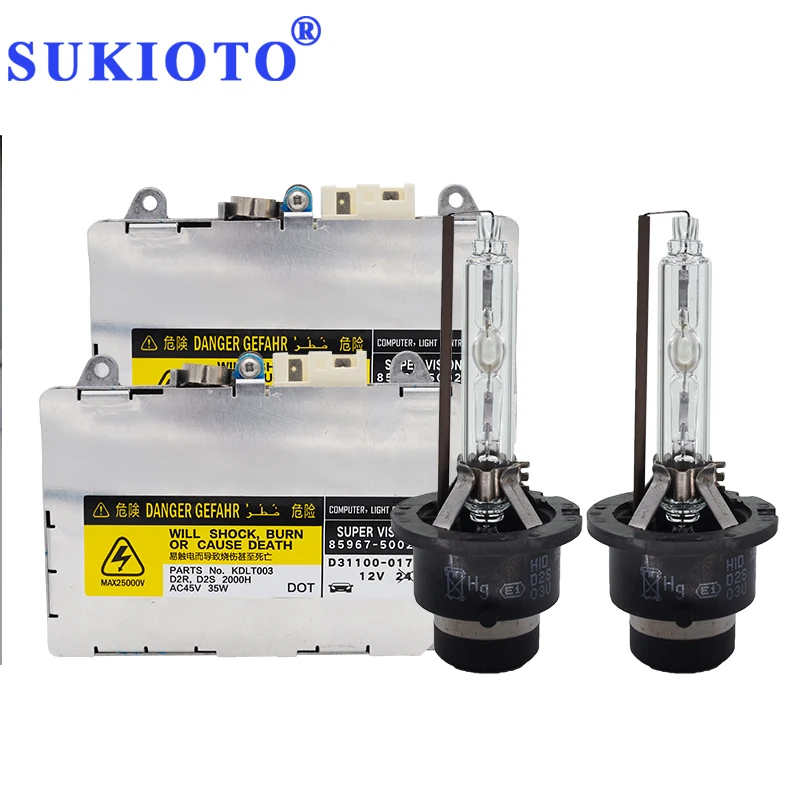 SUKIOTO DDLT002 85967 50020 Замена балласт 35W 5500K D2S D4S Комплект Ксеноновых передних фар для Subaru