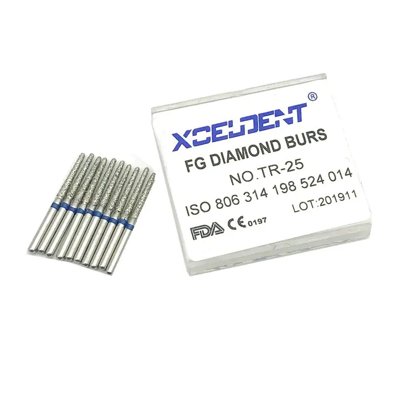 1 коробка стоматологические боры алмазные ФГ 6 мм высокоскоростные сверла для