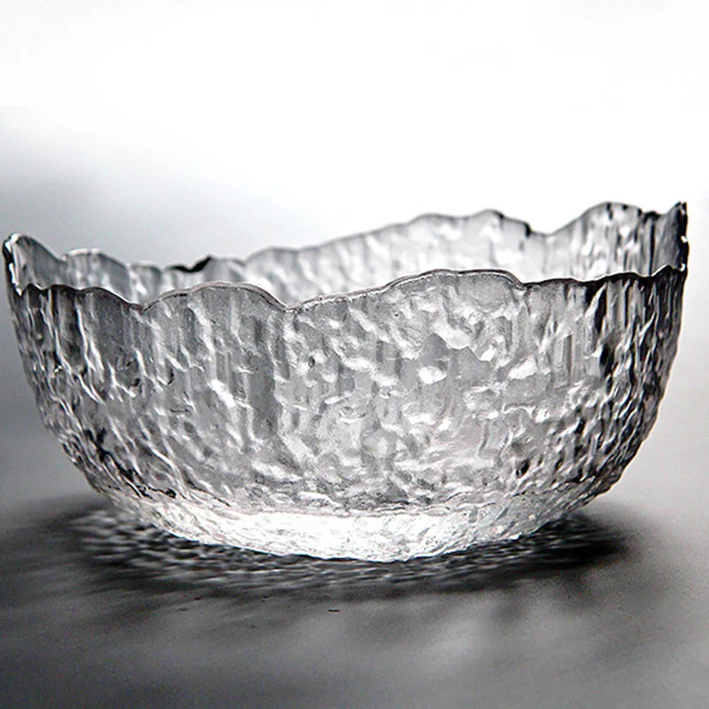 Cup High capacity Handmade hammer stripe heat-resistant glass washed fruit plate Tea residue bucket Kung Fu tea set accessories