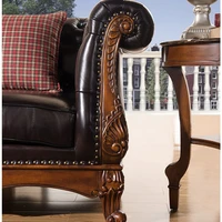 Luxury European Style Genuine Leather Living Room Sofa Furniture 123 From China Meubles de canap de salon GH92