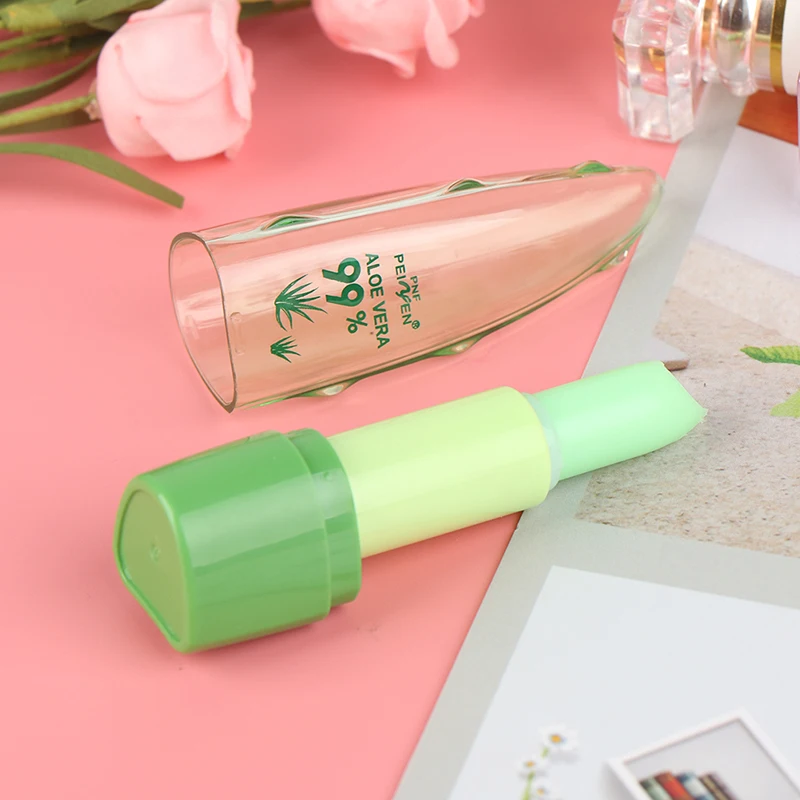

Moisture Lip Balm Long-Lasting Natural Aloe Vera Lipstick Color Mood Changing Long Lasting Moisturizing Lipstick Anti Aging