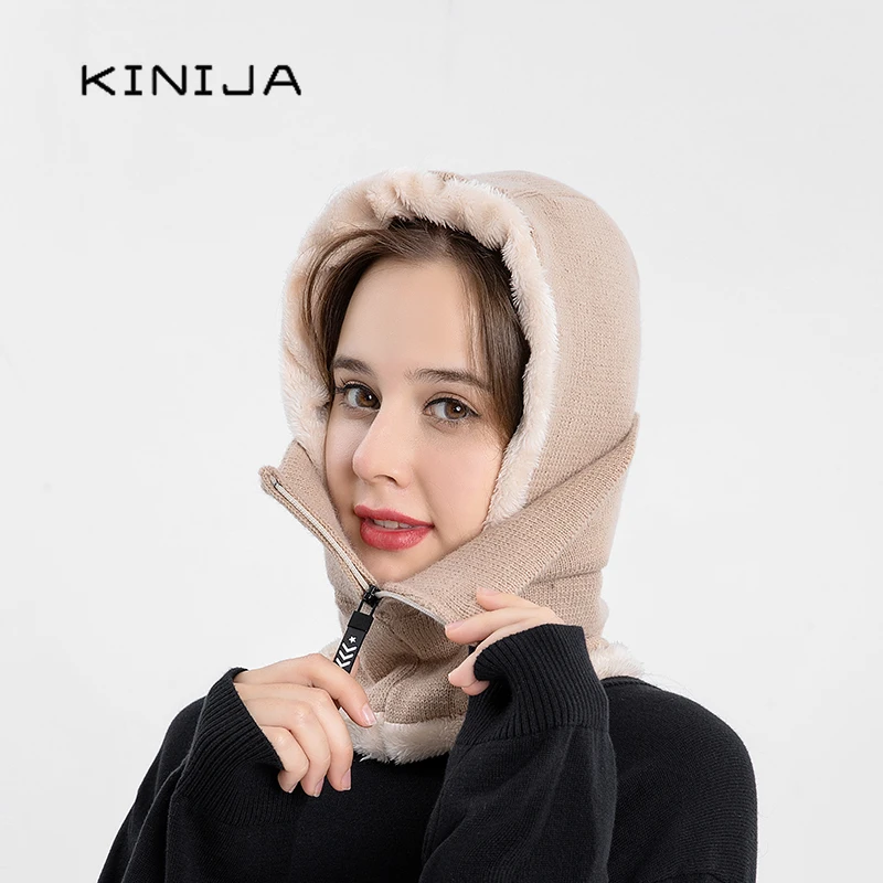 Зимняя Теплая Флисовая вязаная Шапочка мужской вязаный шарф с черепом теплая