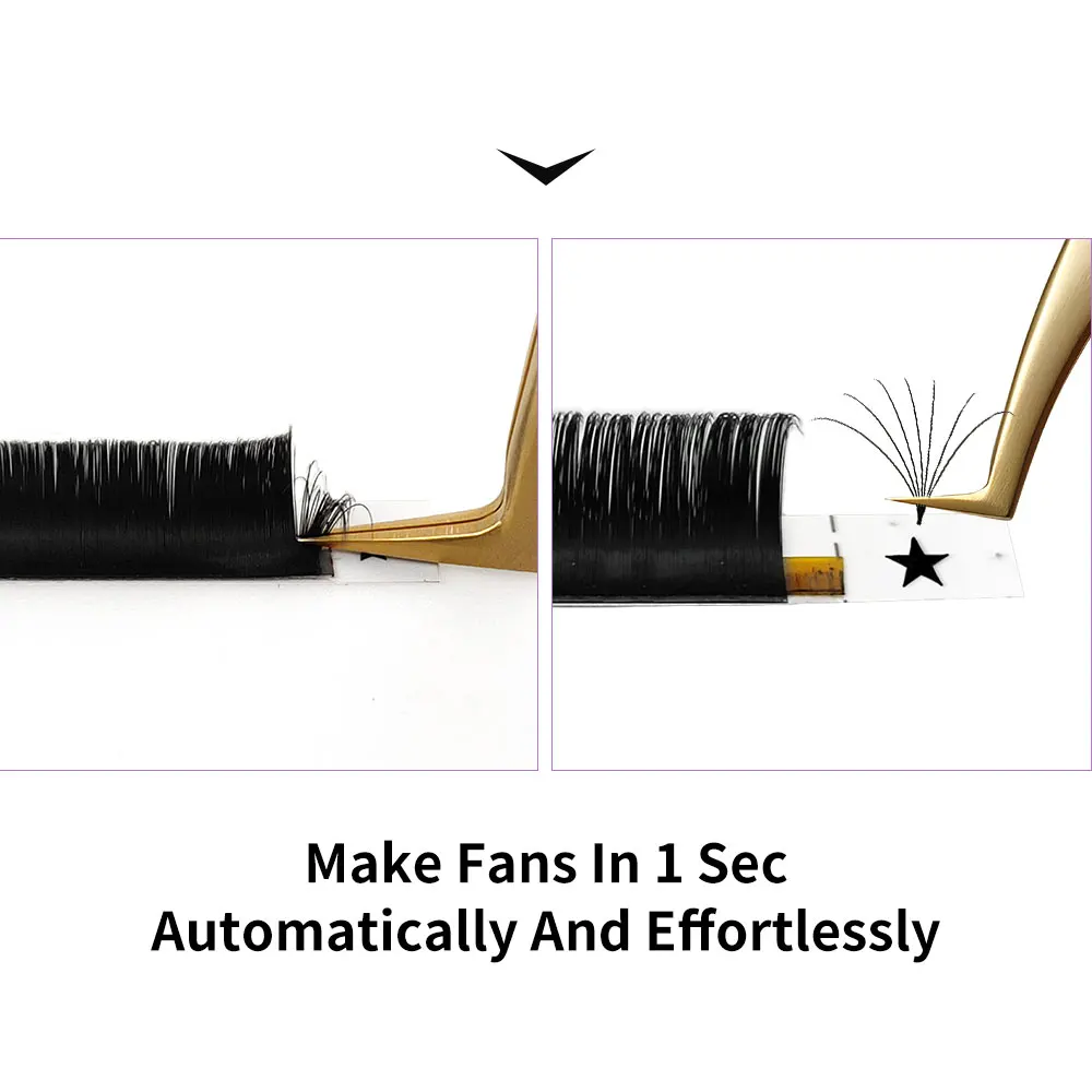 Легкие веерные ресницы наращивание ресниц аутоматическое цветение быстрый веер