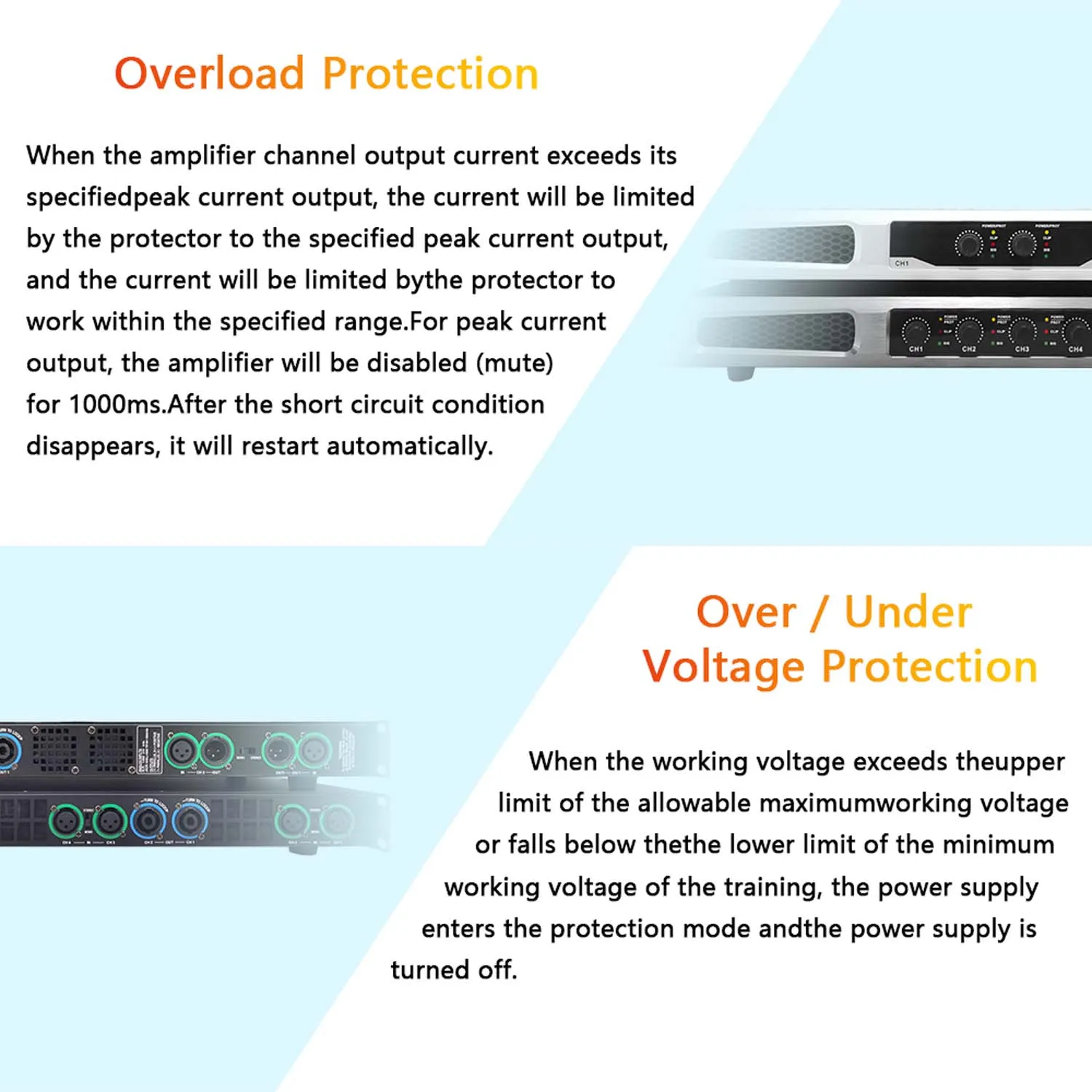 GAP-D1100 профессиональный 2-канальный 4-канальный усилитель мощности 600 Вт * 2 мощный