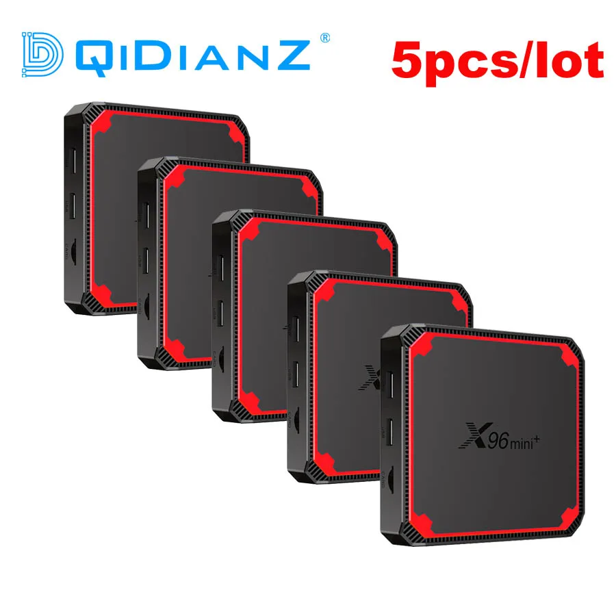 

ТВ-приставка Amlogic S905W4 X96MINI PLUS, ТВ-приставка с четырехъядерным процессором, двойным Wi-Fi, 4K, поддержка Google Voice, Youtube, медиаплеер X96Mini, 5 шт.