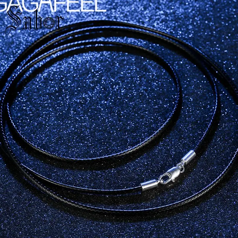 Ожерелье цепочка длиной 80 см для беременных женщин длинная цепь из черной кожи