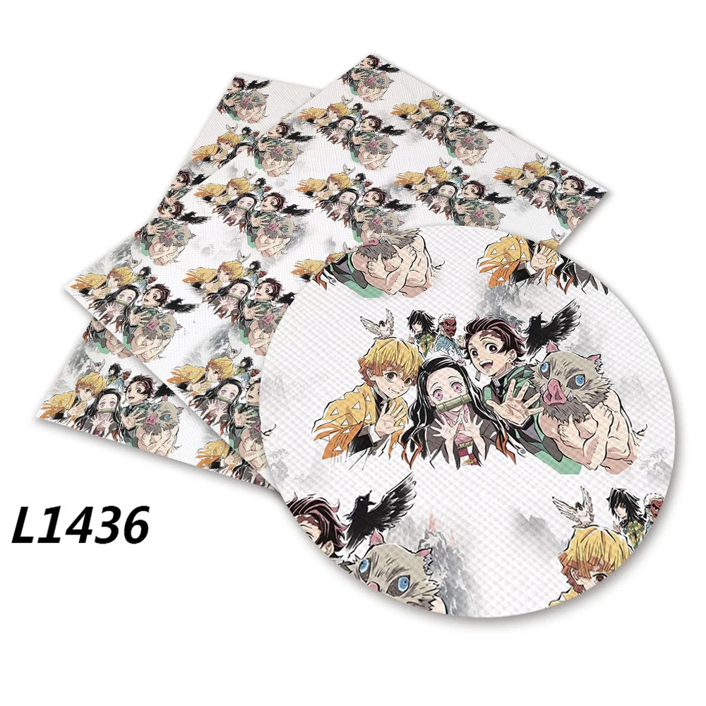 Листы из искусственной кожи с принтом ткань для рукоделия материал банта волос