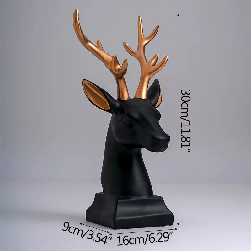 Украшение с головой оленя для прихожей Креативные украшения гостиной ТВ