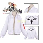 Костюм для косплея ханемия казутора из аниме Токио, белый жакет на молнии с париком, униформа вальгалла, бейсбольная куртка для вечерние НКИ на Хэллоуин