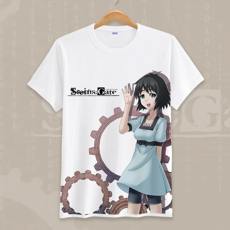 Футболка для косплея из японского аниме ворота стединса мультяшный топ с