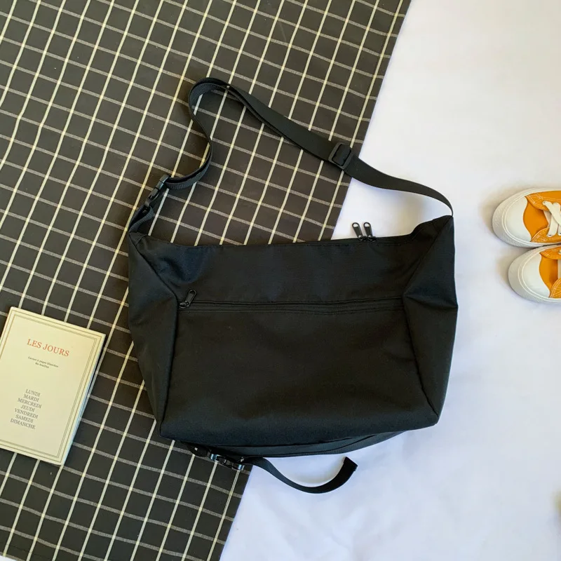 

2020 New Style Simple Oxford Cloth WOMEN'S Bag Casual Zipper Shoulder Bag Students Class Shoulder Bag