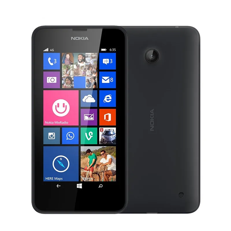 original nokia lumia 635 4g lte unlock cell phone windows os 4 5 quad core 8g rom 5 0mp wifi gps mobile phone free global shipping