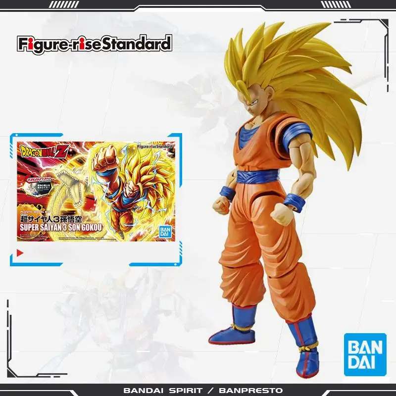 

Фигурка BANDAI Dragon Ball Z-Rise Standard Super Saiyan3 Goku, аниме экшн-фигурки Kakarotto из ПВХ, фотоподарок для детей