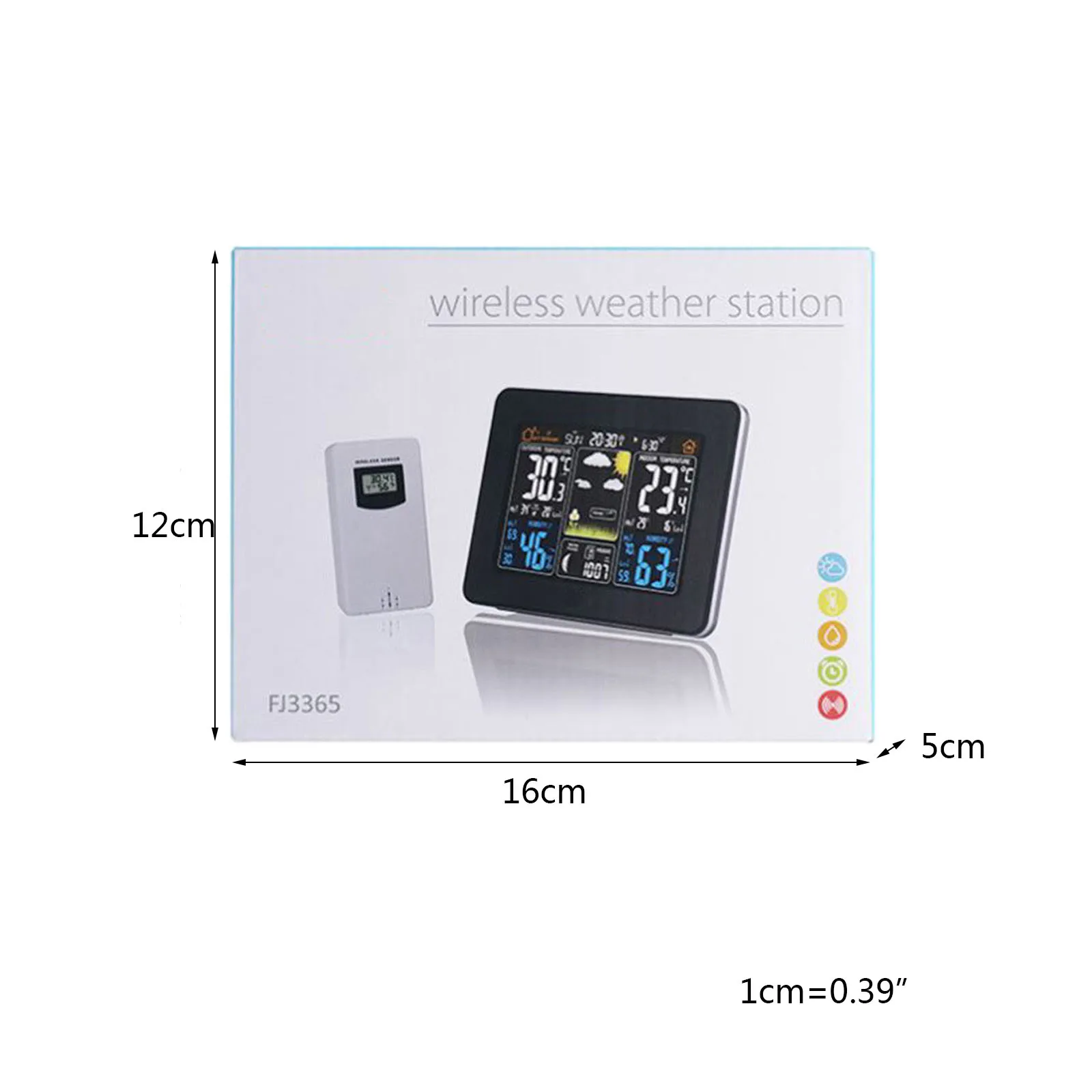 

Forecast Weather Station LCD Screen Digital Alarm Clock RF Wireless Sensor Indoor Temperature Humidity Meter Barometer