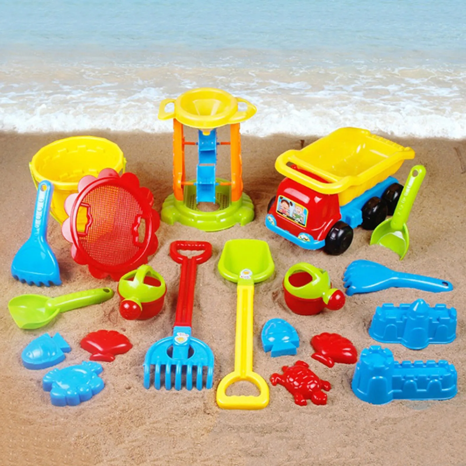 

children Beach Toy Set Sand Play Sandpit Toy Summer Outdoor Toy Set Summer Digging Sand Tool with Shovel Water Game Play Q1
