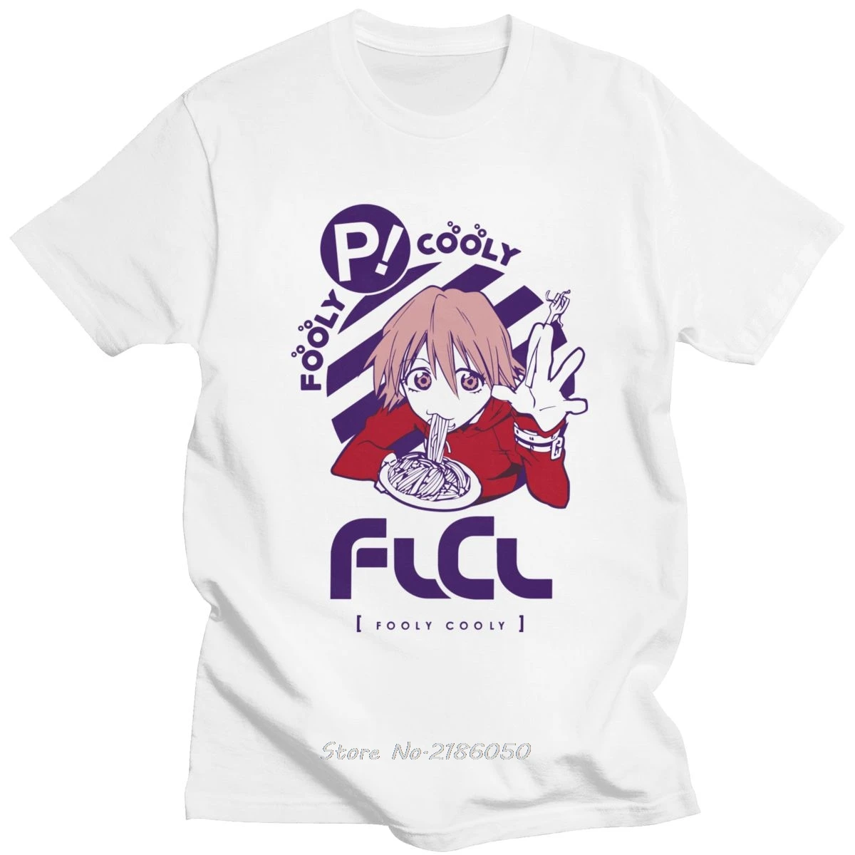 Модные мужские футболки FLCL Haruko Haruhana с коротким рукавом мягкая хлопковая Футболка