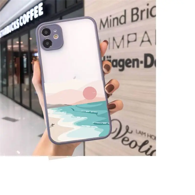 

highway landscape Abstract art high quality Phone Cases matte transparent For iphone 7 8 11 12 plus mini x xs xr pro max cover