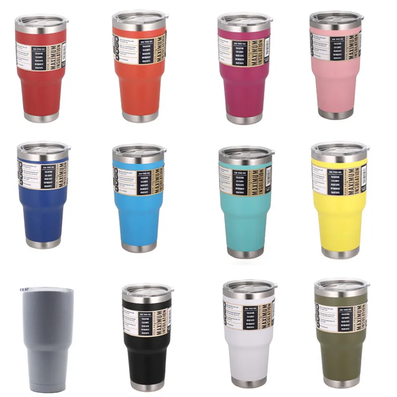 20 унций 30 пивной стакан из нержавеющей стали с крышкой двойными стенками