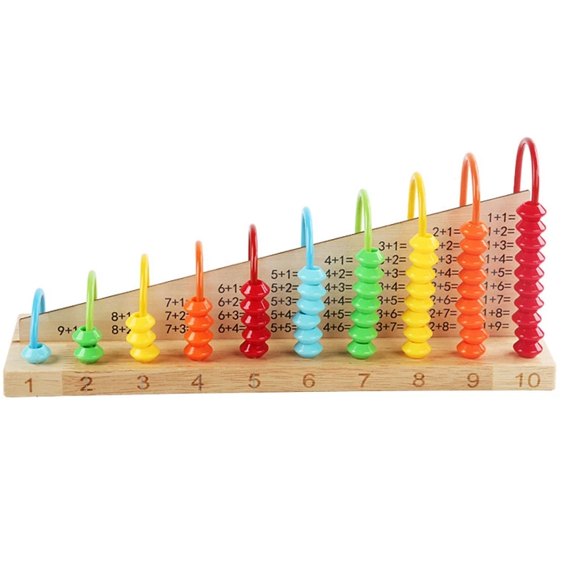 

Kids Wooden Toys Child Abacus Counting Beads Maths Learning Educational Toy Add & Subtract Abacus Toy, Multicolor