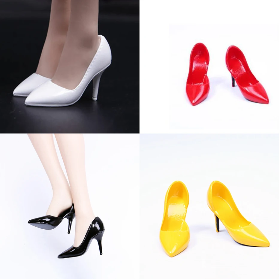 

JIAODOLL 1/6 Scale Soft Plastic High Heeled Shoes Model Accessories for 12" Female Action Figure PH Body