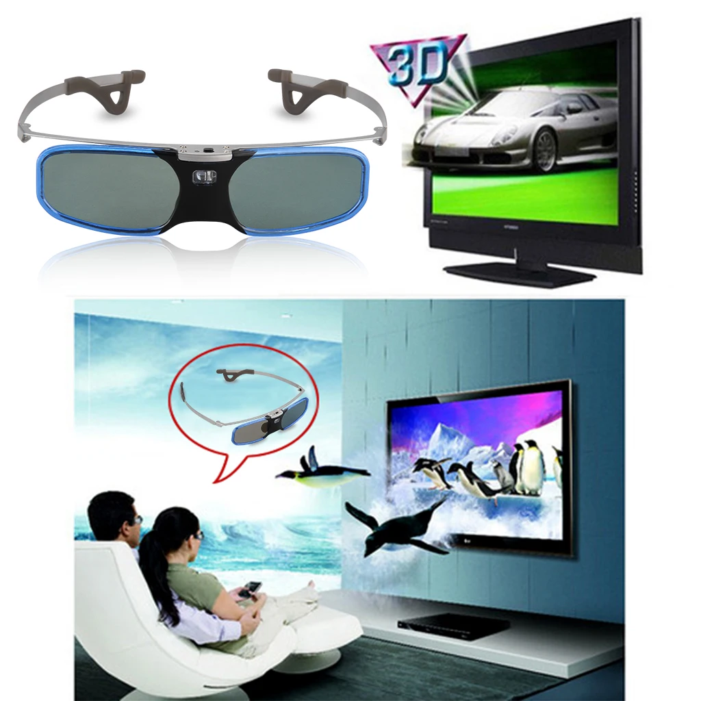 Excelvan RX30S 3D активные DLP-Link очки для Optama/acer/BenQ/NEC/View Sonic/Sharp/Dell все DLP-Link Проекторы
