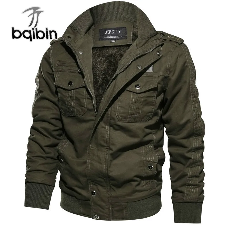 

Thicken Winter Jacket Men Army Military Tactical Jacket Plus Size M-6XL Stand Bomber Jacket Male Casual Air Force Flight Jacket