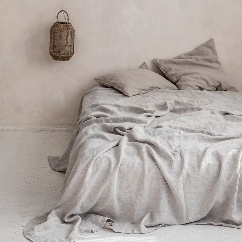 

Nordic Nature Linens Bed Linen Flat Bed Sheet 140x190 Couple White Bed Cover 135 1 Piece