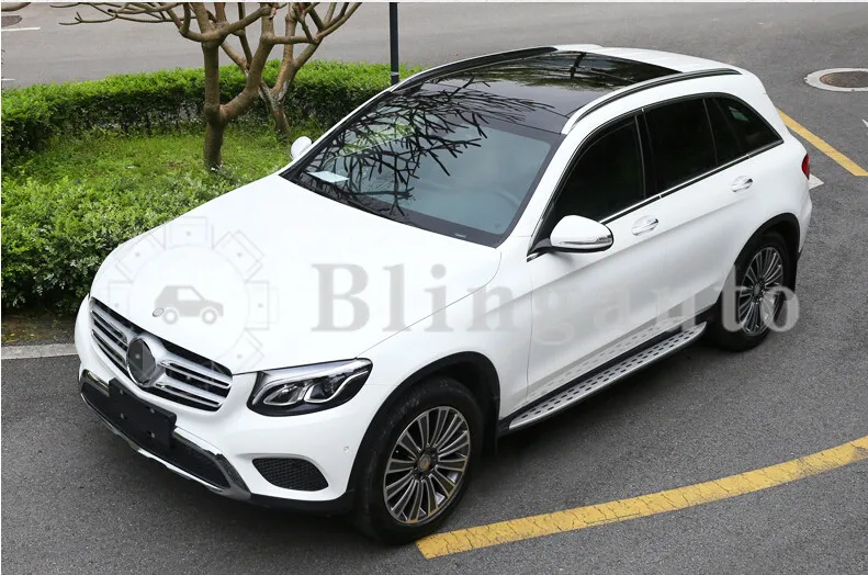 Беговая плата подходит для Mer-cedes Be-nz GLC X253 алюминиевые боковые Nerf шаг бар автомобиля педаль протектор
