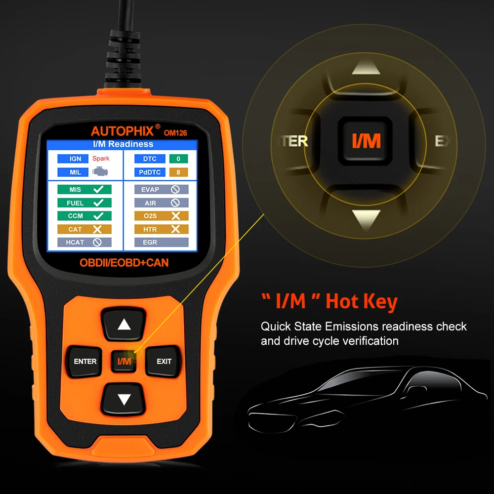 Автомобильный диагностический инструмент Autophix OM126 OBD2 сканер двигателя OBD 2
