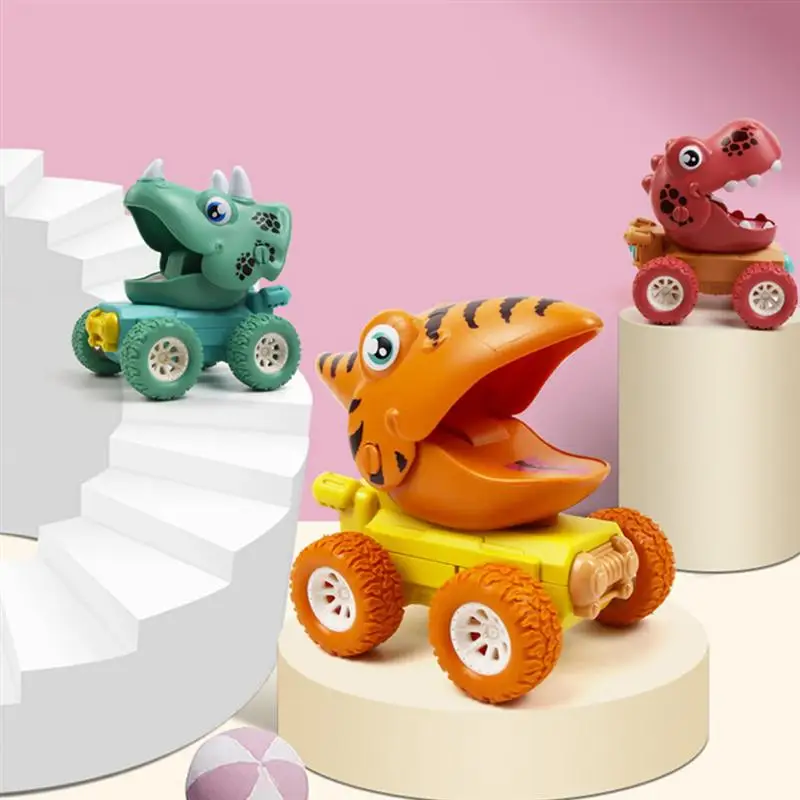 

1pc Cartoon Dinosaur Friction Car Press Go Toy Dinosaur Inertia Car Vehicle Toy