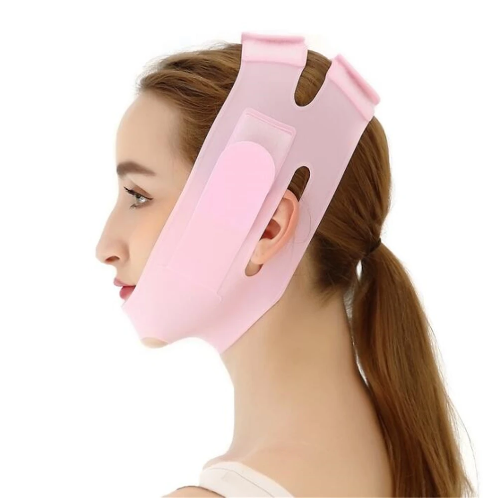 

Новые силиконовые уход за кожей лица для похудения повязки V линии уход за кожей лица формирователь Для женщин подбородка подтяжка щек реме...